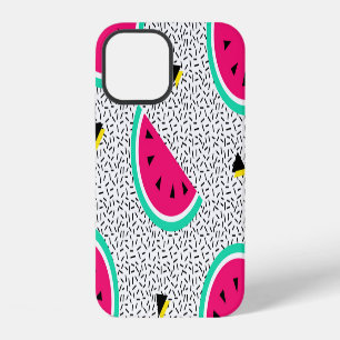 Wassermelonen-Dreiecke: Retro-Sommertextur. iPhone 12 Hülle