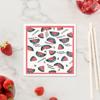 Wassermelonen-Druck Cocktailservietten Serviette