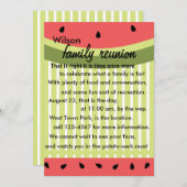 Wassermelonen Einladung (Vorne/Hinten)