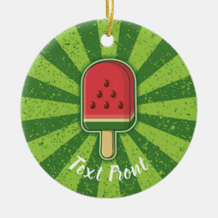 Wassermelonen-Eis-Stick Keramik Ornament