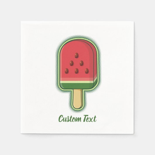 Wassermelonen-Eis-Stick Serviette (Vorderseite)