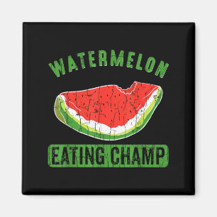 Wassermelonen essender Meister, lustiger Sommer-Fr Magnet