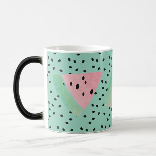 Wassermelonen Frucht Pink Kaffee Tee Verwandlungstasse (Links)