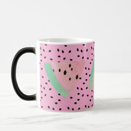 Wassermelonen Frucht Pink Kaffee Tee Verwandlungstasse (Links)