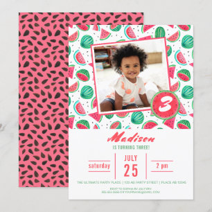 Wassermelonen-Frucht zum Geburtstag   Einladungen