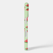 Wassermelonen-Fruchtmuster auf Grün mit Individuel Case-Mate iPhone Hülle (Rückseite / Rechts)