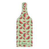 Wassermelonen-Fruchtmuster auf Grün mit Individuel Schneidebrett (Vorderseite)