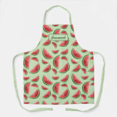 Wassermelonen-Fruchtmuster auf Grün mit Individuel Schürze (Vorderseite)