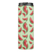Wassermelonen-Fruchtmuster auf Grün mit Individuel Thermosbecher (Rückseite)