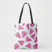 Wassermelonen-Fruchtmuster mit Monogramm Tasche (Vorderseite)
