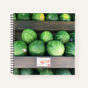 Wassermelonen für den Verkauf Corner Bodega NYC Fo Notizblock