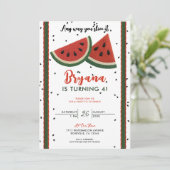 Wassermelonen Garn Egal wie Sie es schneiden Party Einladung (Stehend Vorderseite)