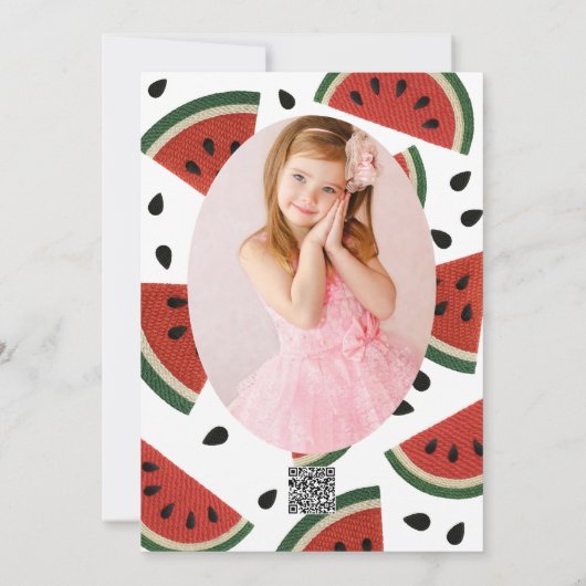 Wassermelonen Garn Egal wie Sie es schneiden Party Einladung (Rückseite)