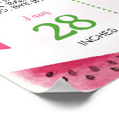 Wassermelonen-Geburtstags-Meilenstein-Party Einzig Poster (Ecke)