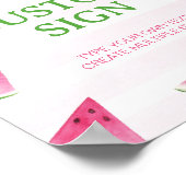 Wassermelonen-Geburtstagsfeier Individuelle Tischd Poster (Ecke)
