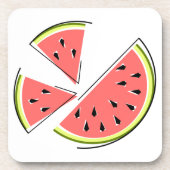 Wassermelonen Getränkeuntersetzer (Vorderseite)