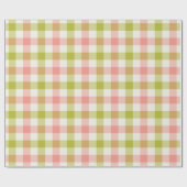 Wassermelonen Gingham - Geschenkpapier (Flach)