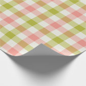 Wassermelonen Gingham - Geschenkpapier (Ecke)
