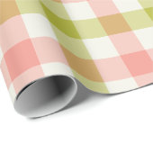 Wassermelonen Gingham - Geschenkpapier (Rolleneckpunkt)
