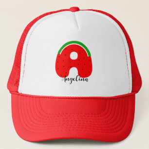 Wassermelonen-Grafikmütze mit Namen Truckerkappe