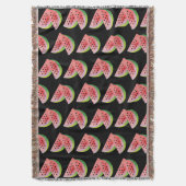 Wassermelonen Hälften Pink Decke (Vorderseite Vertikal)
