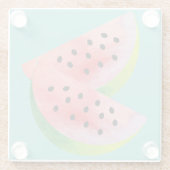 Wassermelonen Hälften Pink Glasuntersetzer (Rückseite)