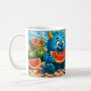 Wassermelonen-Himmel-Monster-Strandfest Kaffeetasse