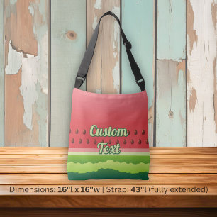 Wassermelonen Hintergrund Crossbody-Tasche Tragetaschen Mit Langen Trägern