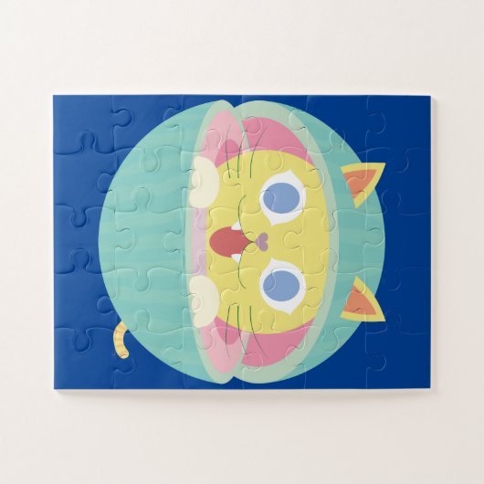 Wassermelonen-Kätzchen-Puzzle Puzzle (Horizontal)