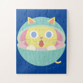 Wassermelonen-Kätzchen-Puzzle Puzzle (Vertikal)