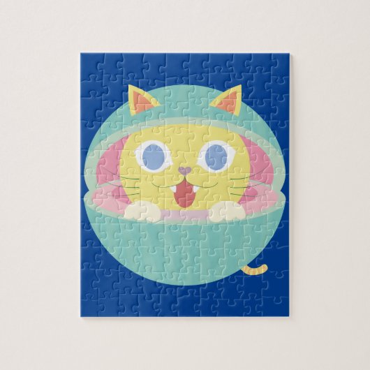 Wassermelonen-Kätzchen-Puzzle Puzzle (Vertikal)