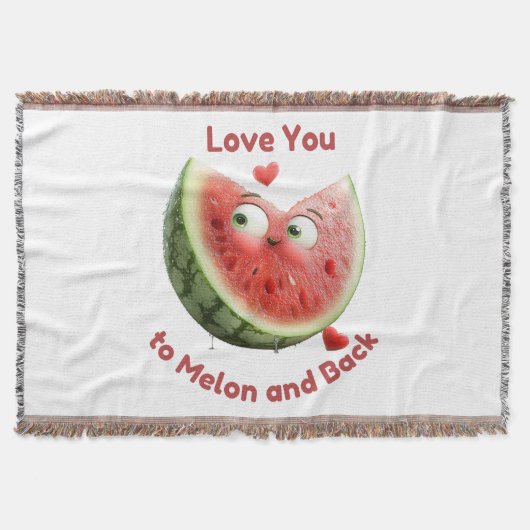 Wassermelonen-Liebe: Sweet & Juicy Heart Decke (Vorderseite)