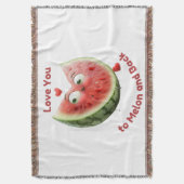 Wassermelonen-Liebe: Sweet & Juicy Heart Decke (Vorderseite Vertikal)