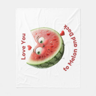 Wassermelonen-Liebe: Sweet & Juicy Heart Fleecedecke