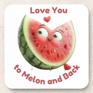 Wassermelonen-Liebe: Sweet & Juicy Heart Getränkeuntersetzer