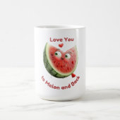 Wassermelonen-Liebe: Sweet & Juicy Heart Kaffeetasse (Mittel)