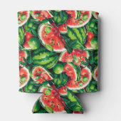 Wassermelonen, Limon, Wassermelonen-Blätter, klein Dosenkühler (Rückseite)