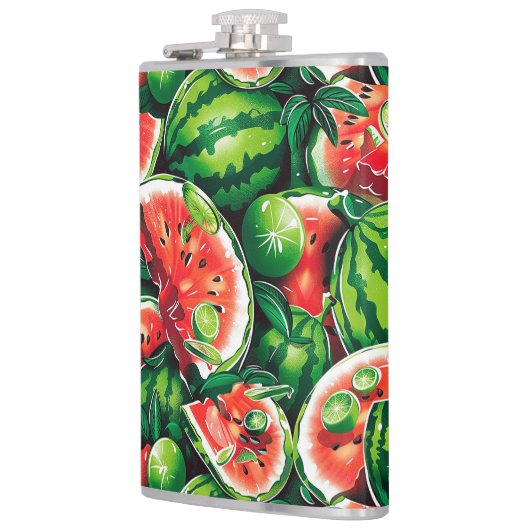 Wassermelonen, Limon, Wassermelonen-Blätter, klein Flachmann (Links)