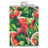 Wassermelonen, Limon, Wassermelonen-Blätter, klein Flachmann (Rückseite)