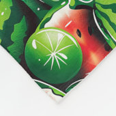 Wassermelonen, Limon, Wassermelonen-Blätter, klein Fleecedecke (Ecke)