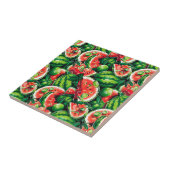 Wassermelonen, Limon, Wassermelonen-Blätter, klein Fliese (Seite)