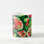 Wassermelonen, Limon, Wassermelonen-Blätter, klein Kaffeetasse (Mittel)