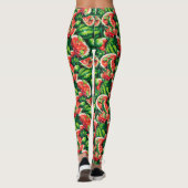 Wassermelonen, Limon, Wassermelonen-Blätter, klein Leggings (Rückseite)