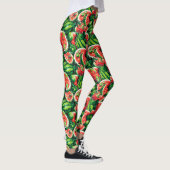 Wassermelonen, Limon, Wassermelonen-Blätter, klein Leggings (Rechts)
