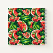 Wassermelonen, Limon, Wassermelonen-Blätter, klein Notizblock (Rückseite)