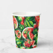 Wassermelonen, Limon, Wassermelonen-Blätter, klein Pappbecher (Links)