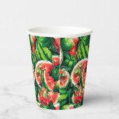 Wassermelonen, Limon, Wassermelonen-Blätter, klein Pappbecher (Rechts)