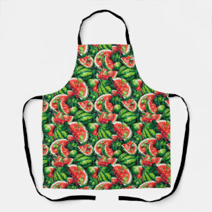 Wassermelonen, Limon, Wassermelonen-Blätter, klein Schürze