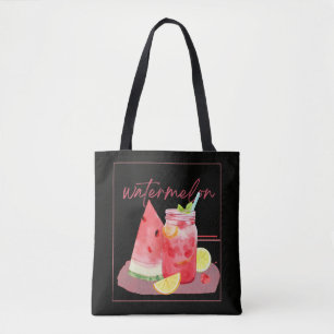 Wassermelonen-Limonade-Wasserfarbenkunst Tasche