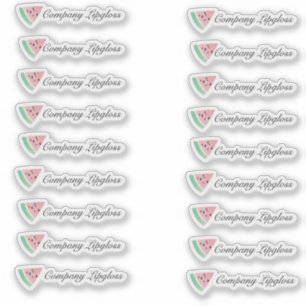 Wassermelonen-Lipgloss-Verpackung Geschäftsname Aufkleber
